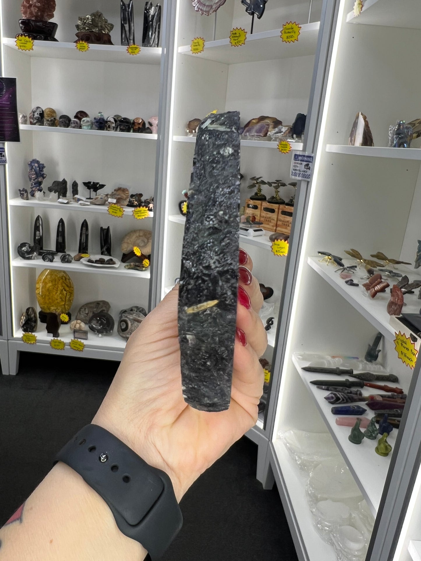 Black Fluorite Slab (UV Reactive)