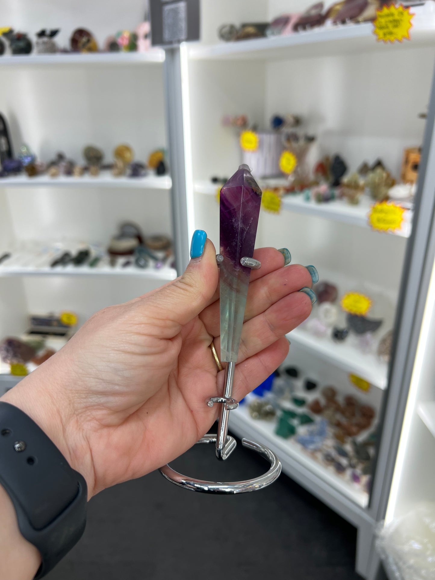 Fluorite Wand with Stand