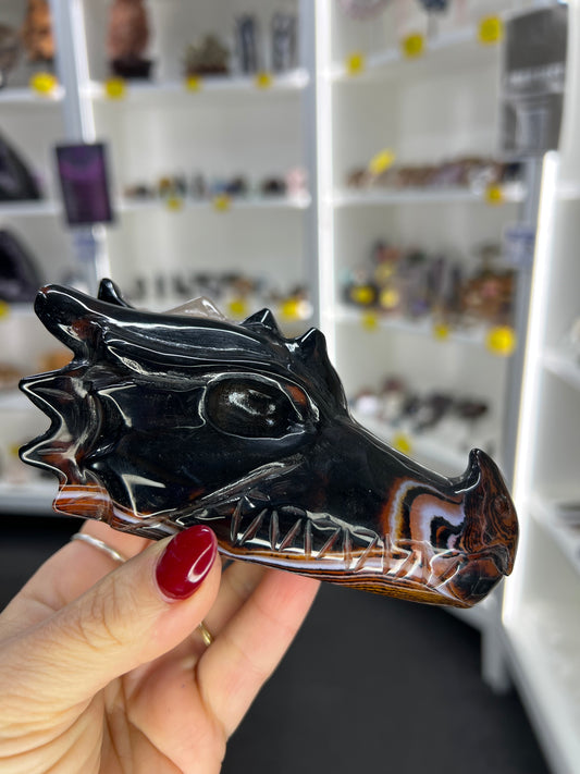 Sardonyx Dragon Skull