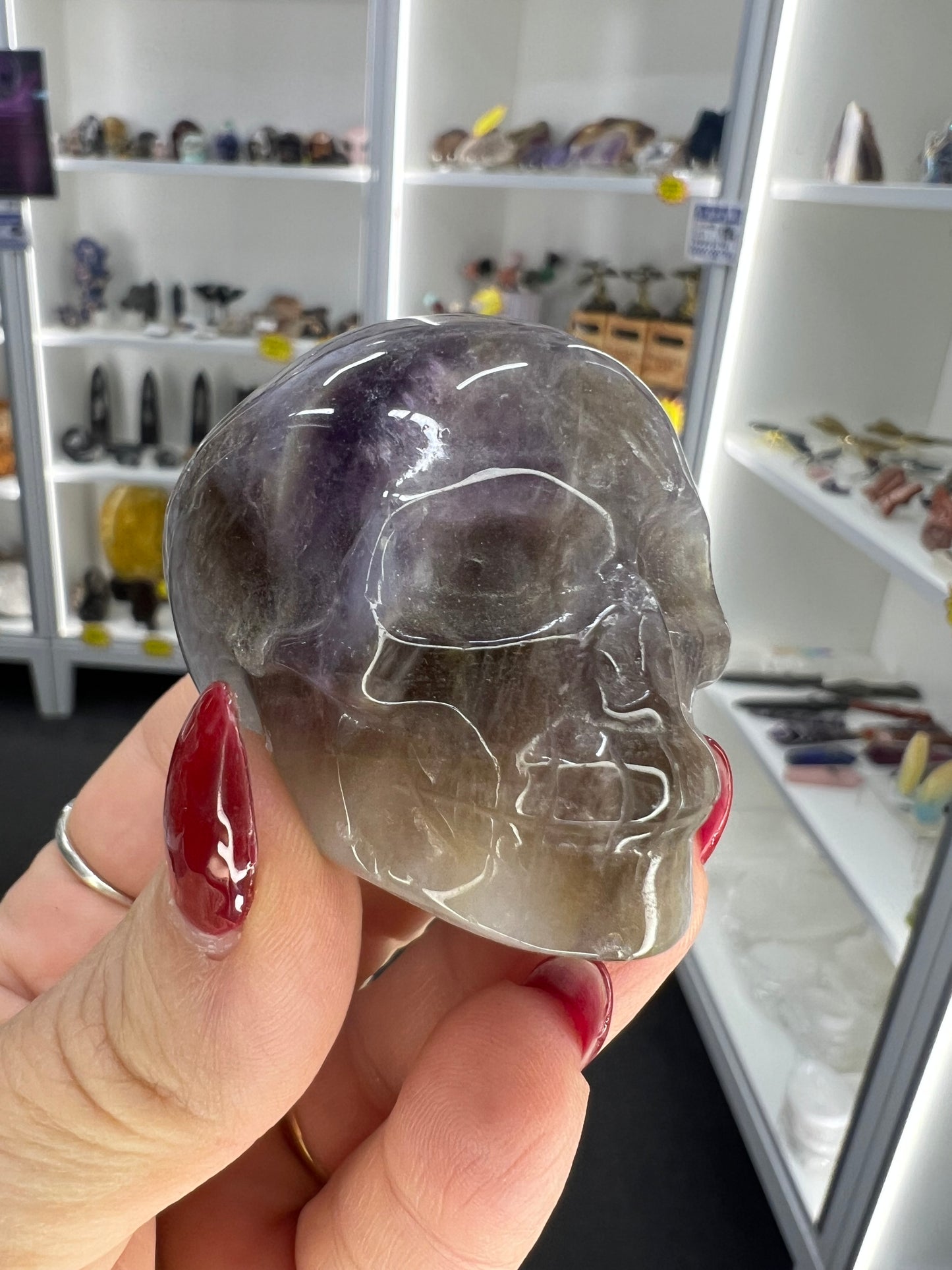 Chevron / Dream Amethyst Skull