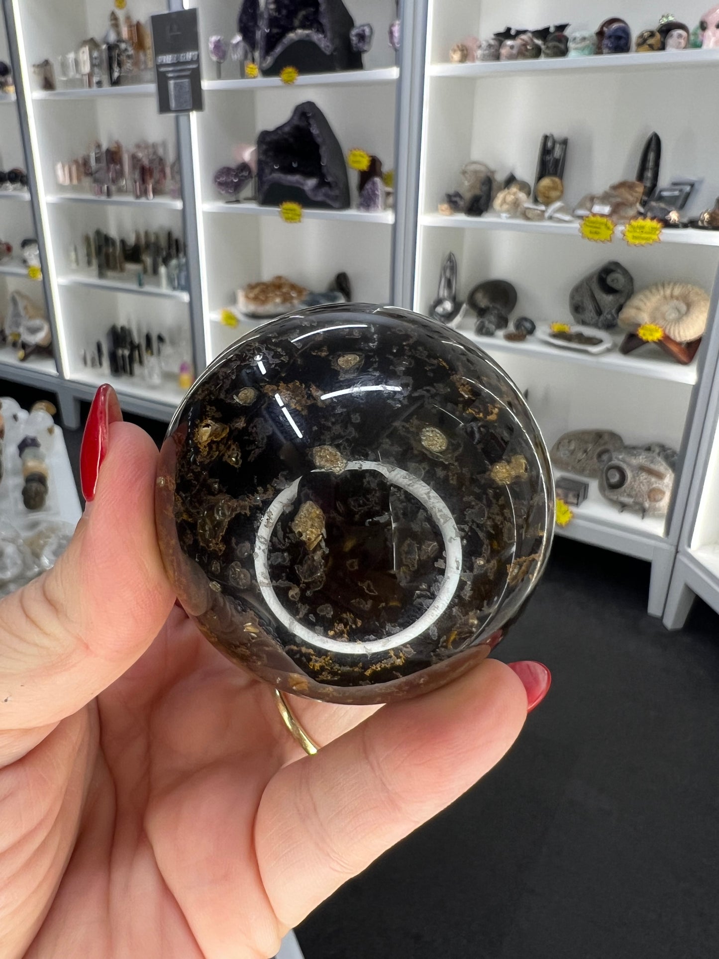 Tigers Eye Sphere with Stand