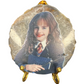 Agate Slice with Hermione Print on Golden Stand (Harry Potter)