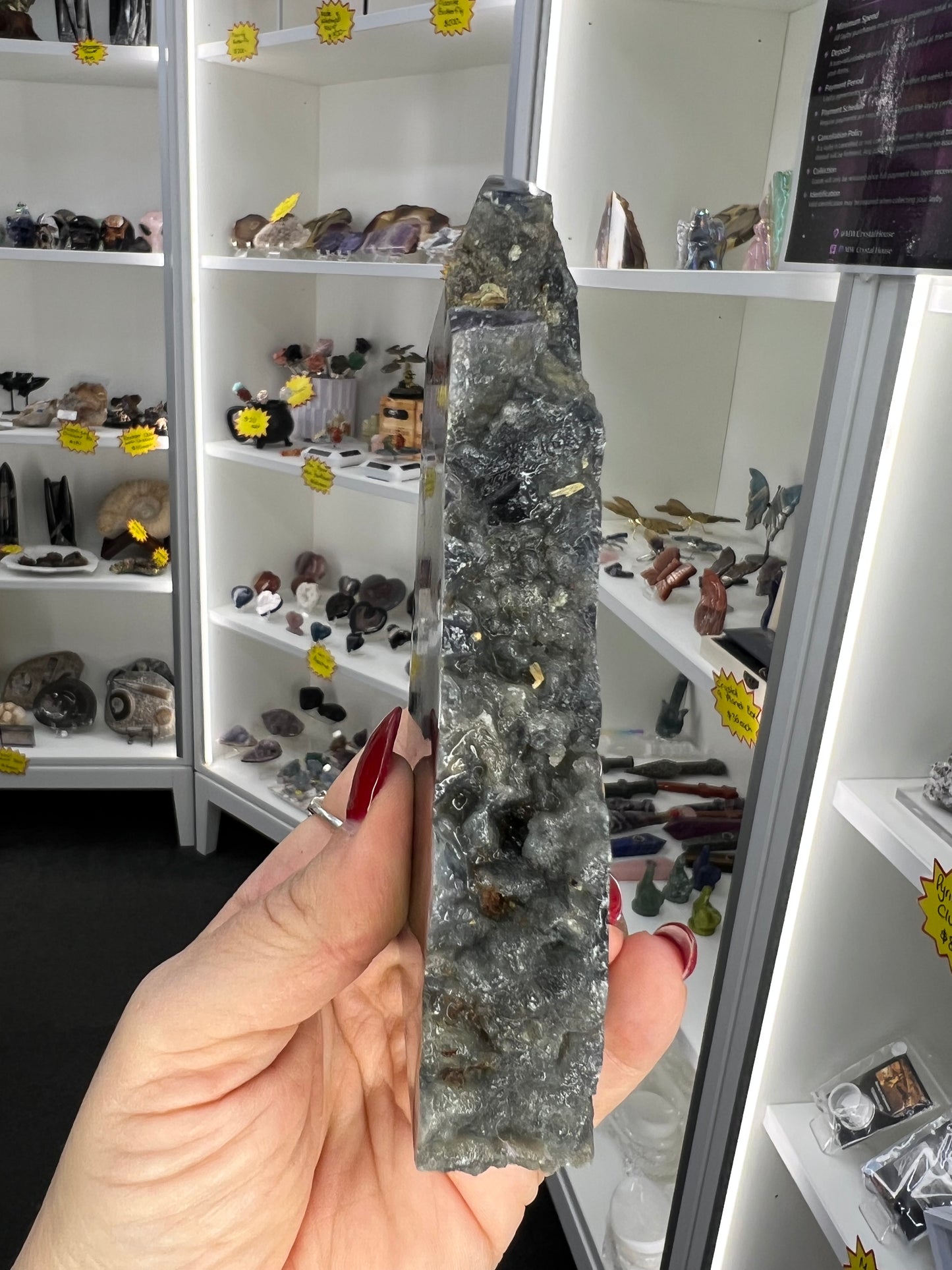 Black Fluorite Slab / Tower