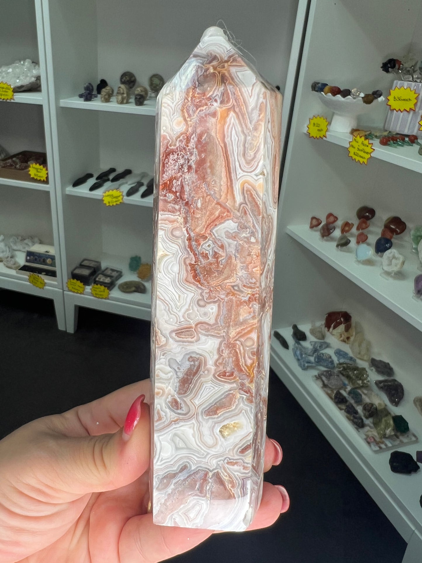 Mexican Lace Agate Tower