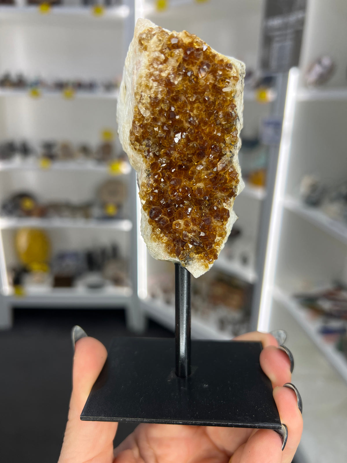 Citrine Cluster Specimen on Stand