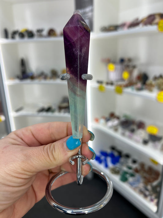Fluorite Wand with Stand