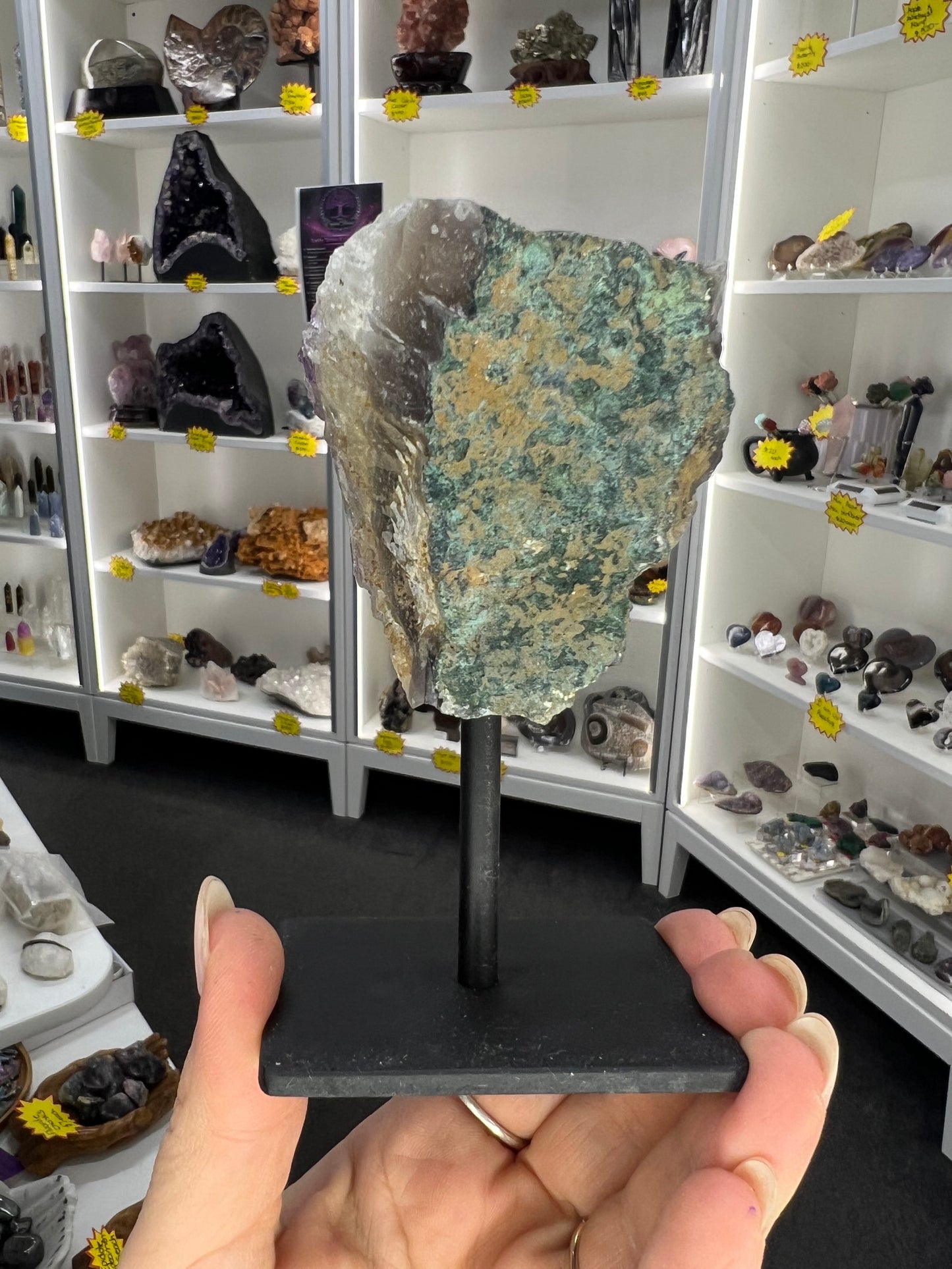 Amethyst Cluster Specimen on Stand