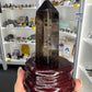 Smoky Quartz Tower on Stand
