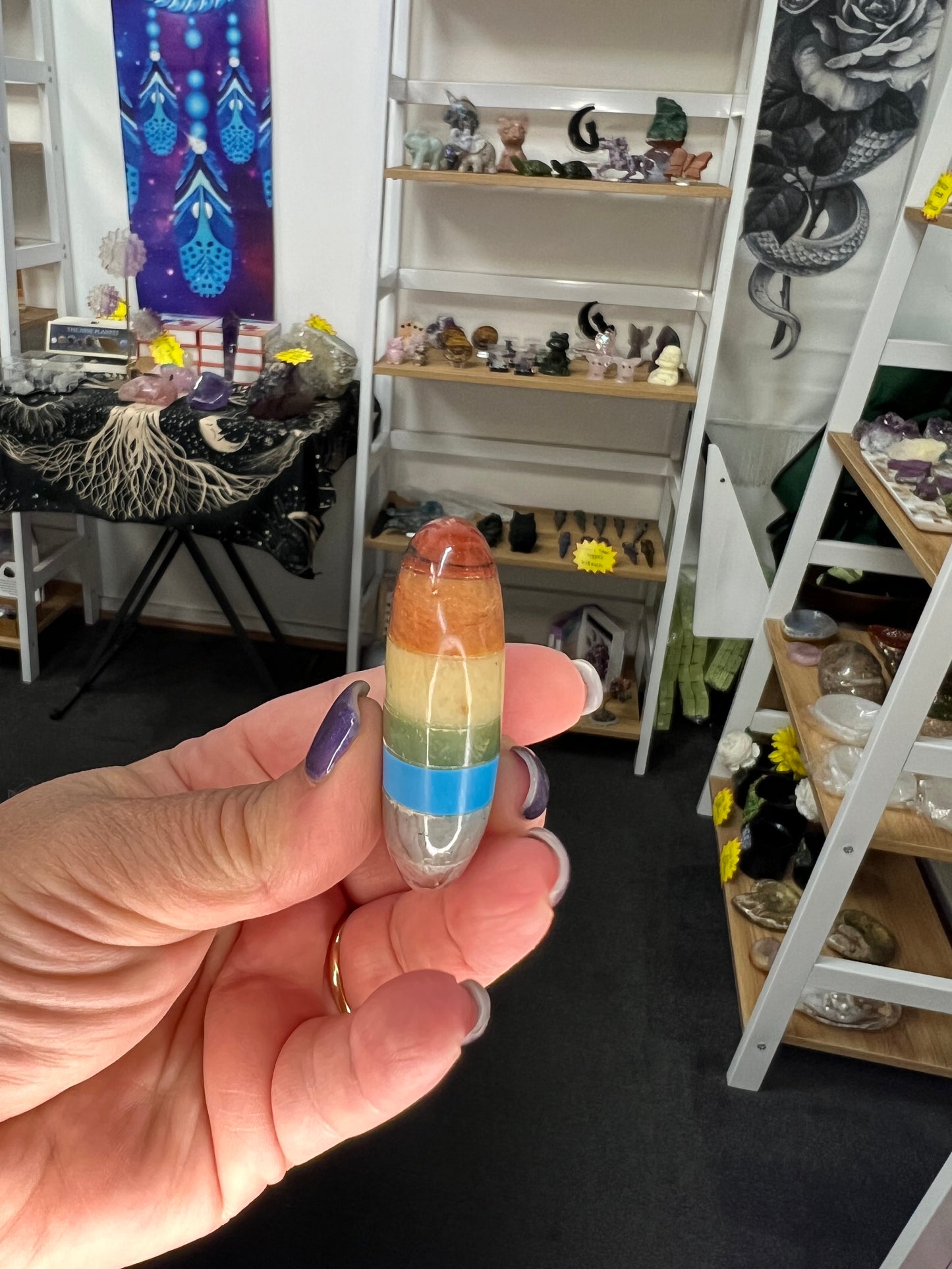 Chakra Palm Stone
