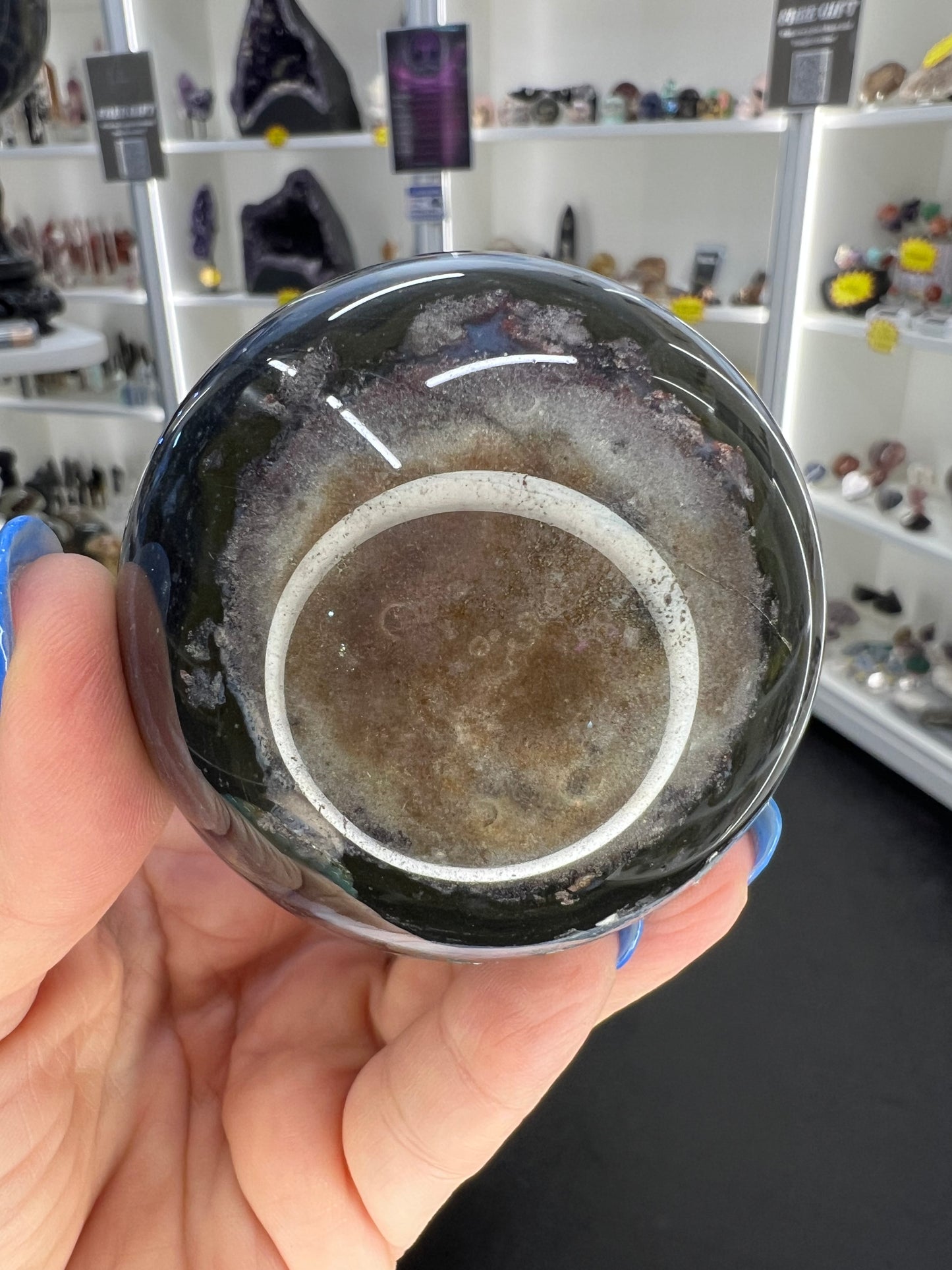 Ocean Jasper Sphere on Stand