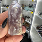 Black Flower Agate Tower
