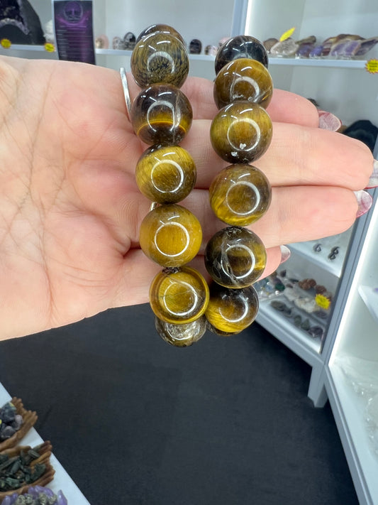 Tigers Eye 15mm Bracelet