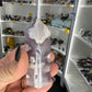 Black Flower Agate Tower