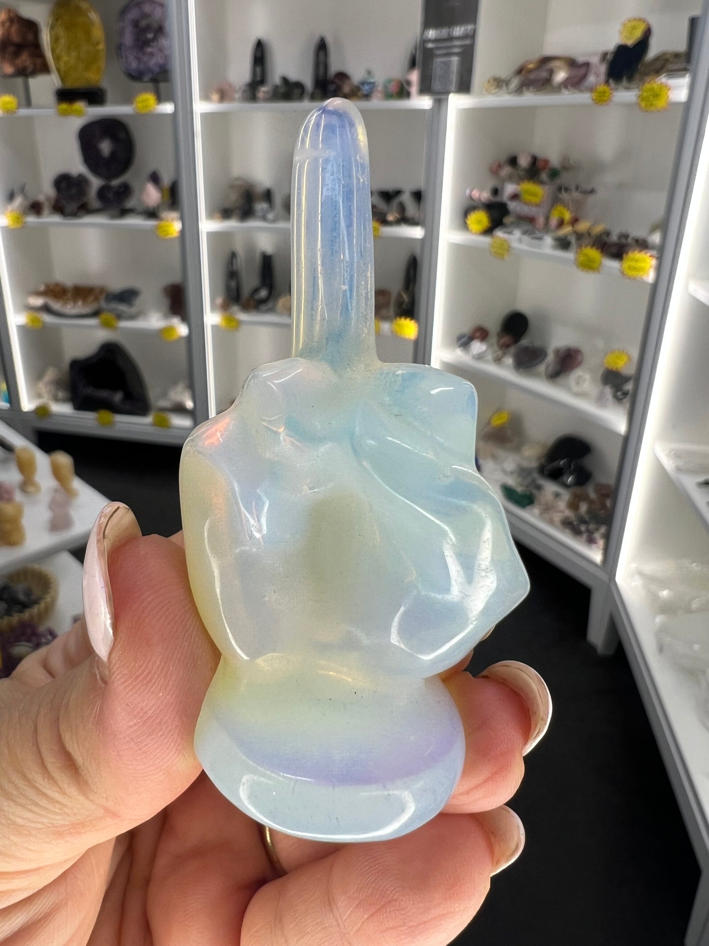 Opalite Middle Finger