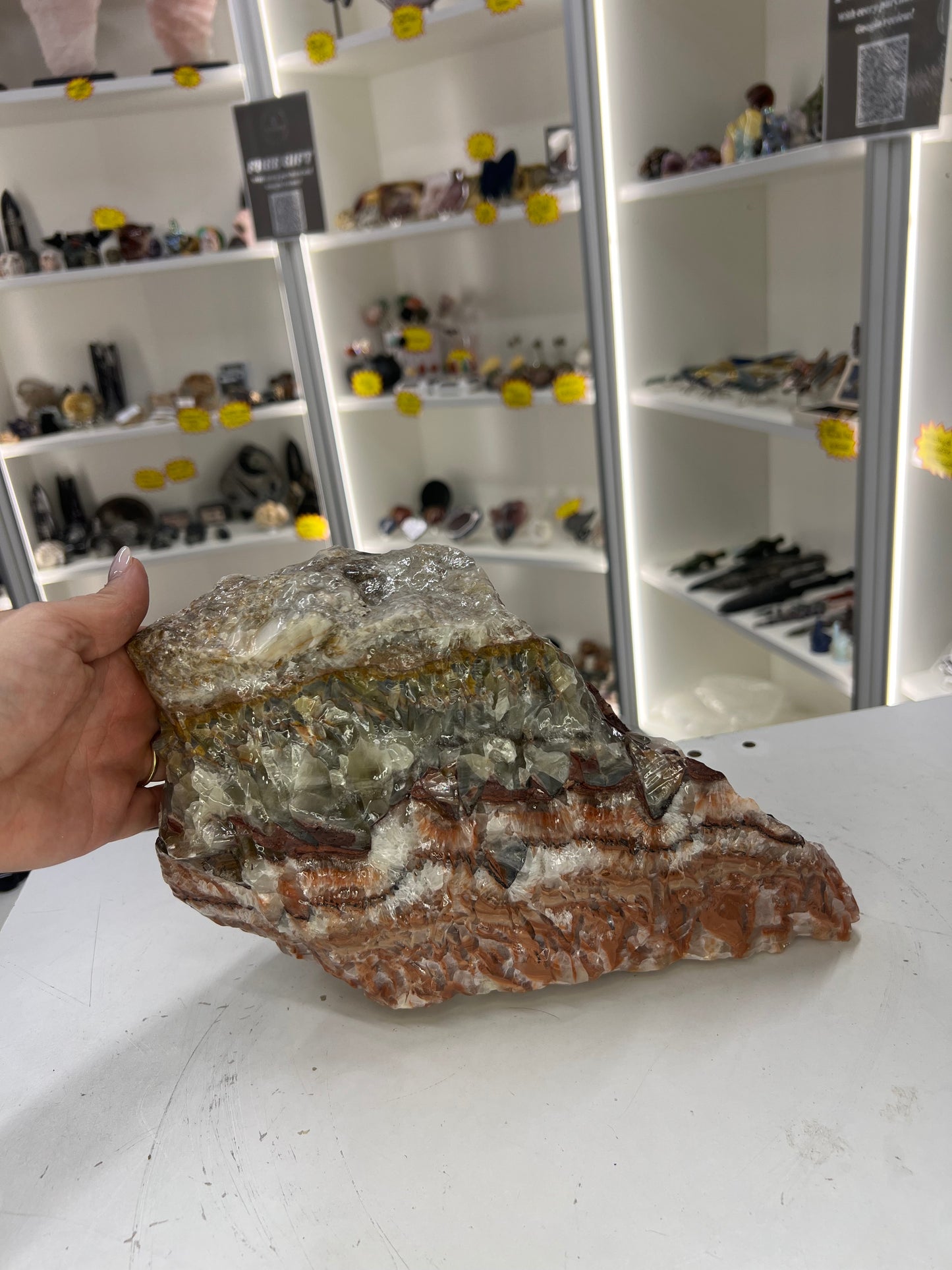 Huge Rainbow Calcite Specimen