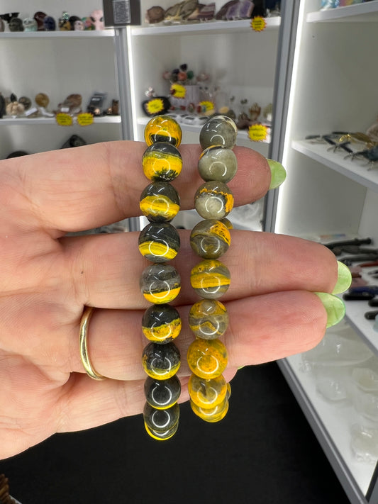 Bumblebee Jasper 8mm Bracelet
