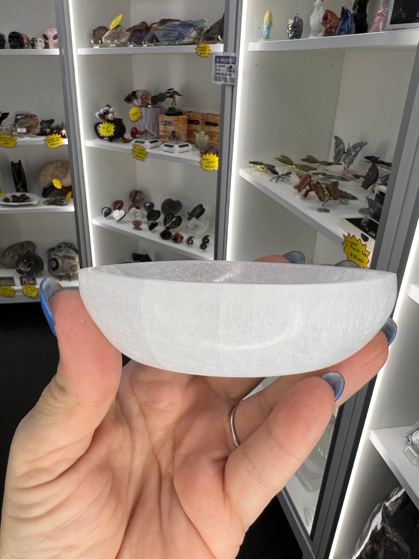 Selenite Oval Bowl