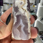 Black Flower Agate Tower