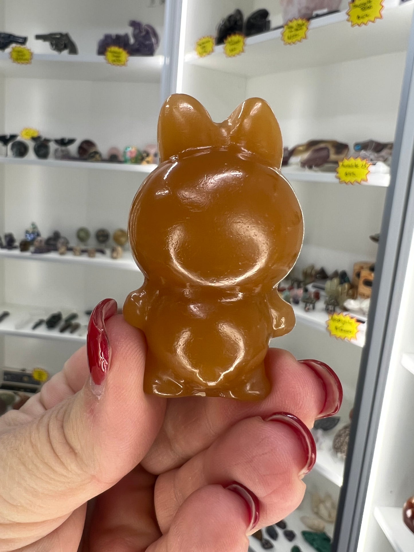 Honey Calcite Labubu