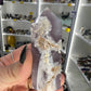 Black Flower Agate Tower