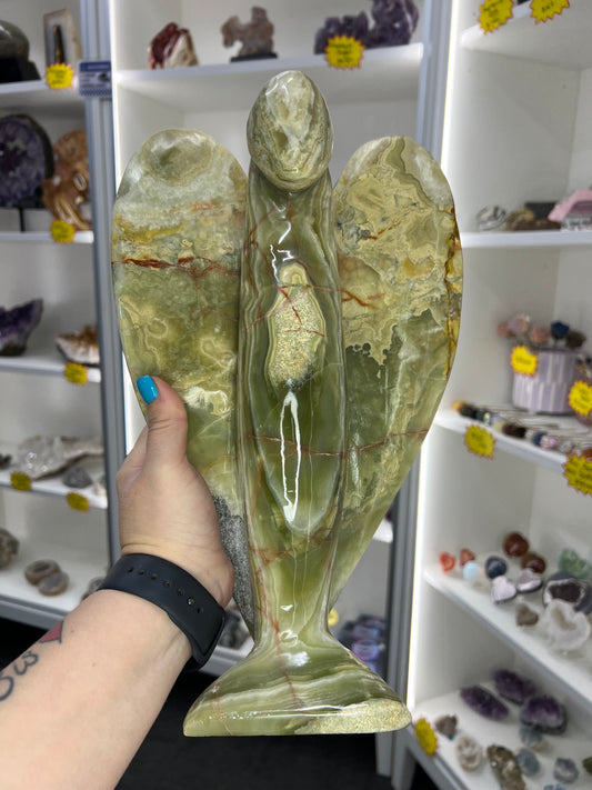 Huge Green Onyx Angel