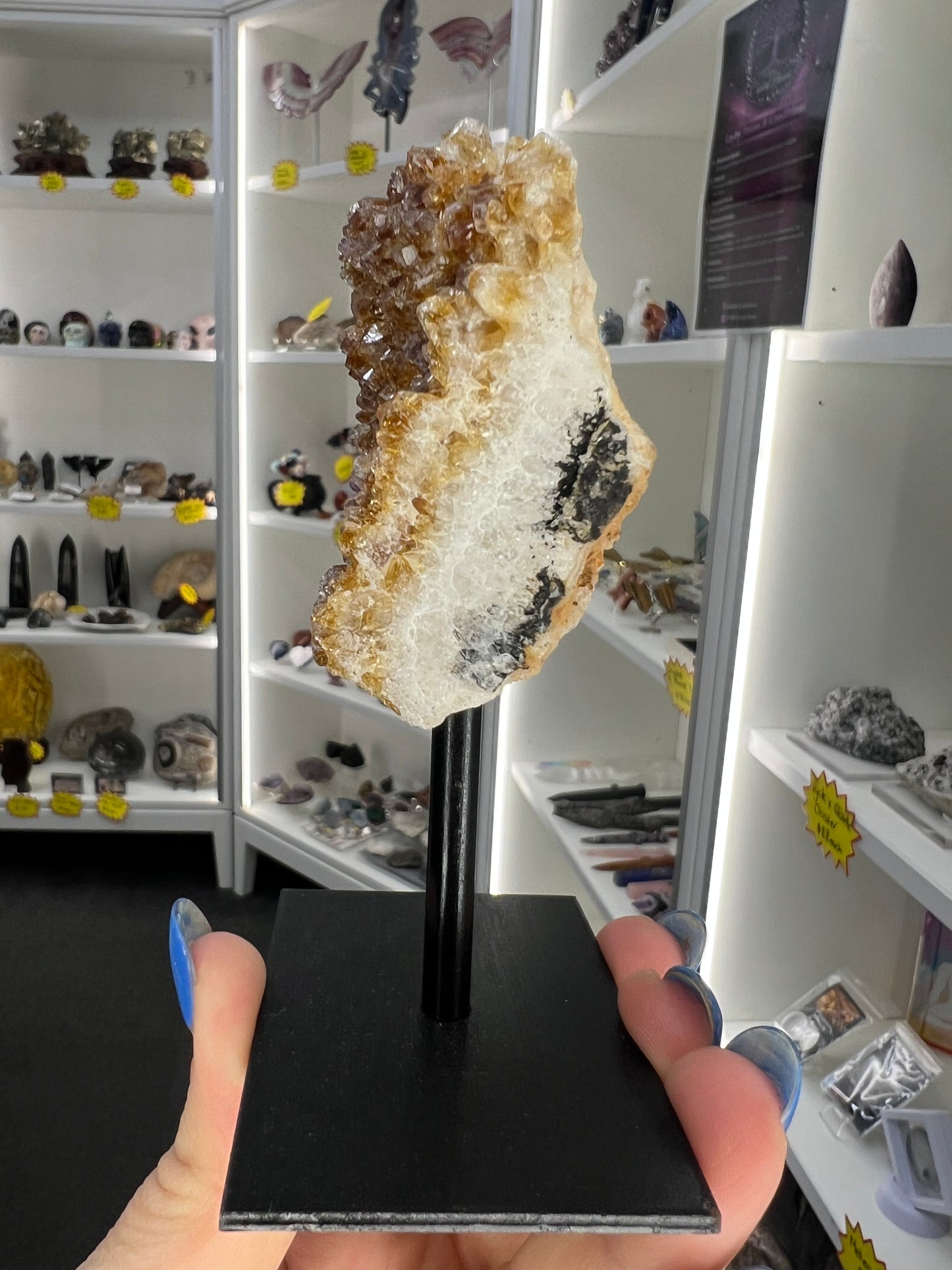 Citrine Cluster Specimen on Stand