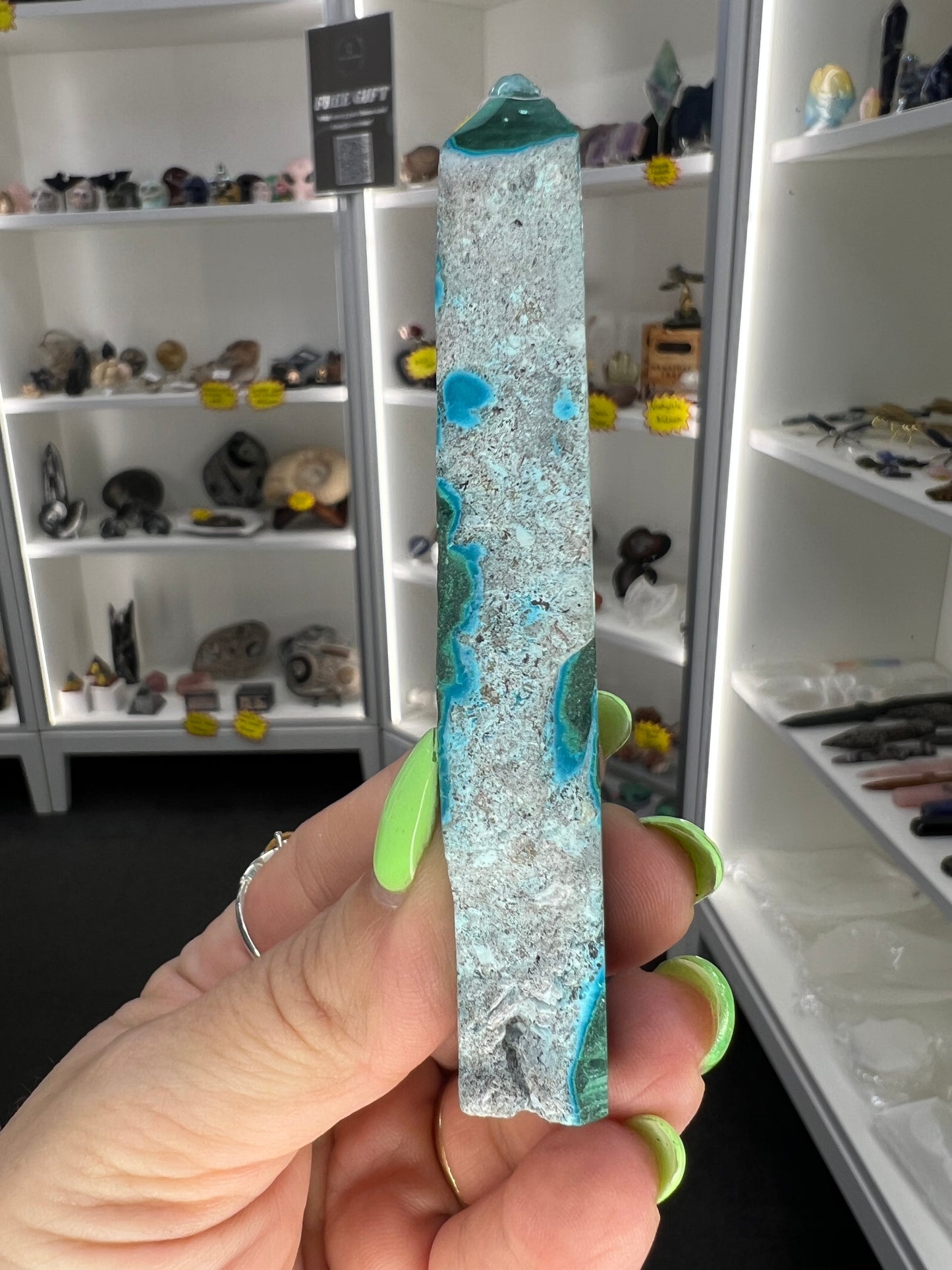 Chrysocolla x Malachite Tower