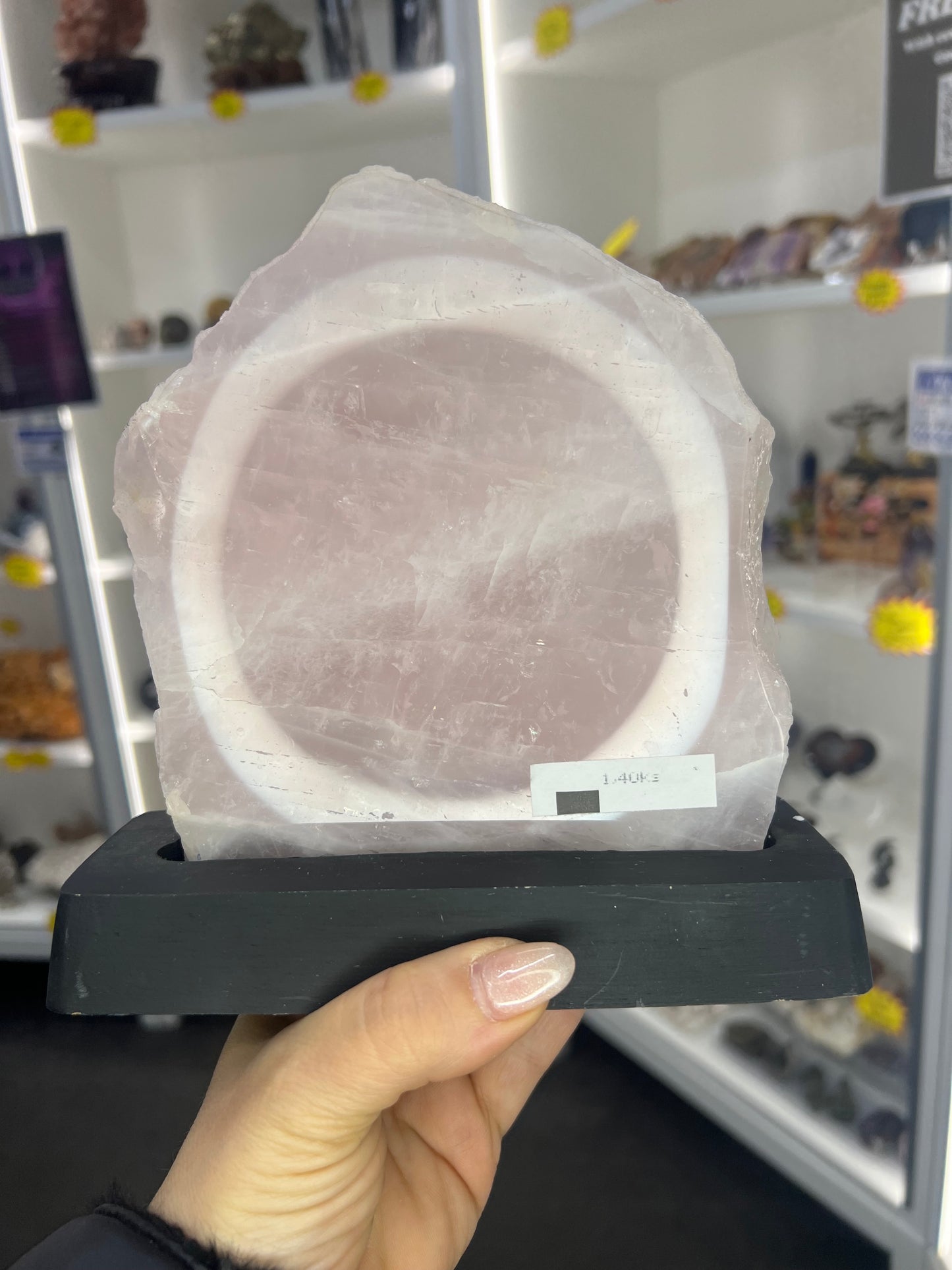 Rose Quartz Slab on Base