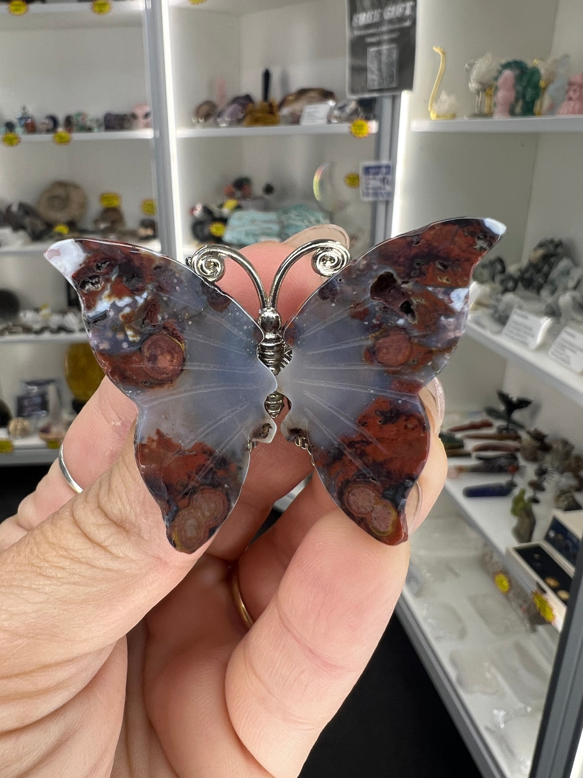 Mexican Lace Agate Butterfly