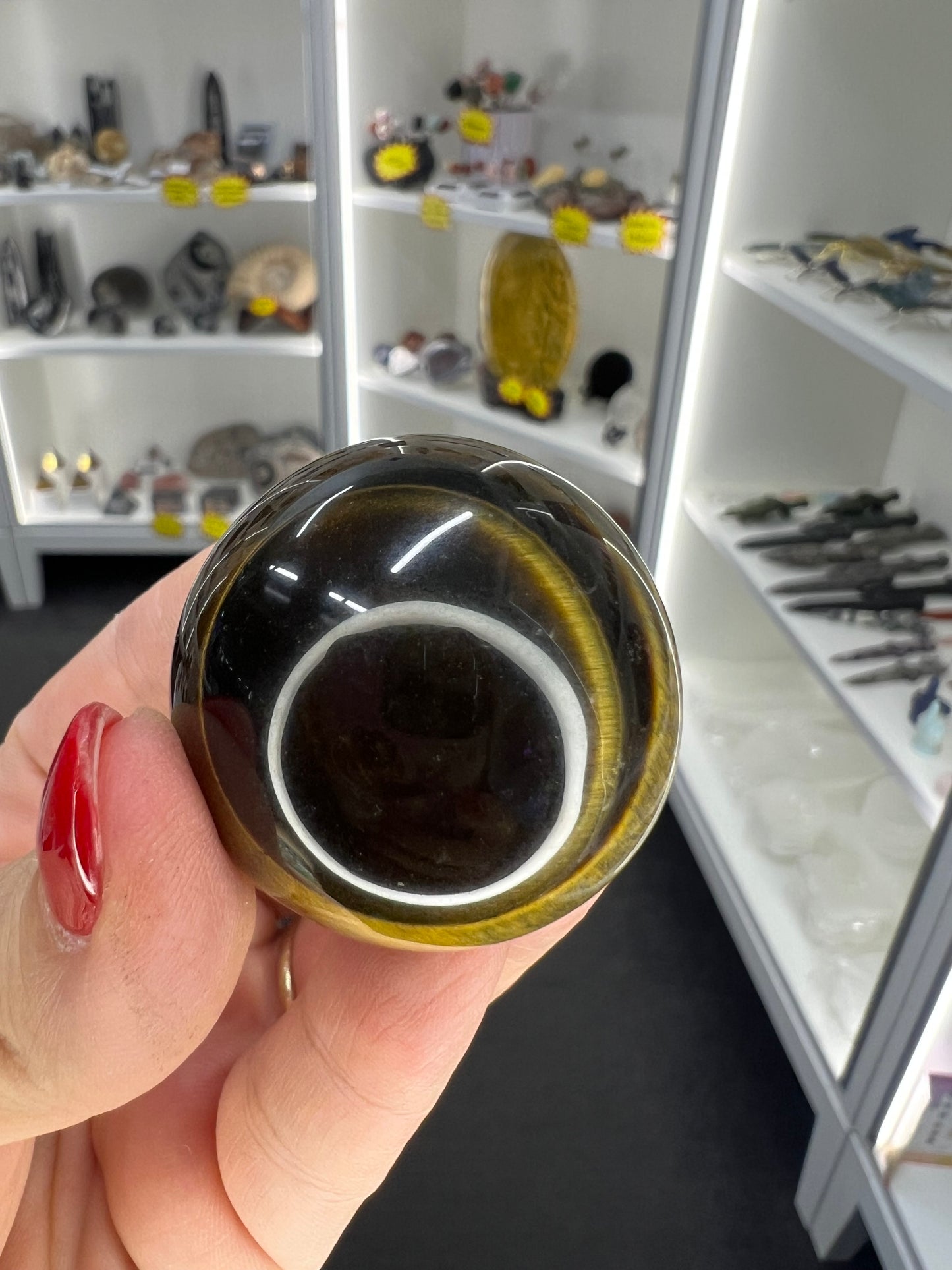 Tigers Eye Sphere with Stand