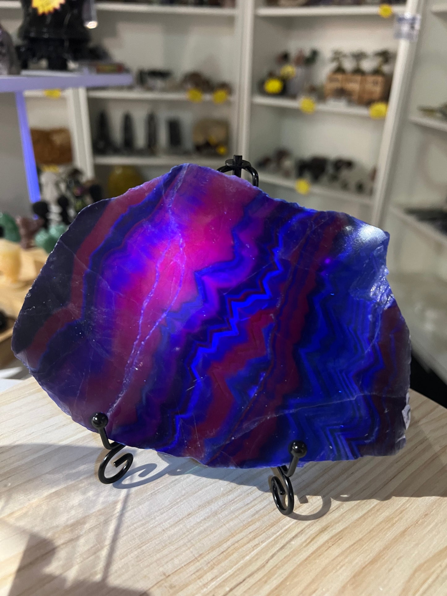 Black Fluorite Slab (UV Reactive)