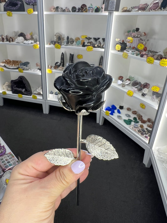 Black Obsidian Forever Rose