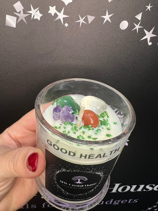 Good Health Crystal Infused Scented Candle