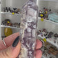 Black Flower Agate Tower