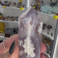 Black Flower Agate Tower