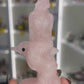 Rose Quartz Mermaid on Dolphin