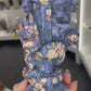 Blue Flower Agate Dragon on Sword