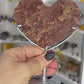Pink Amethyst Heart on Stand