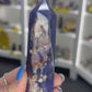 Blue Flower Agate Tower