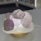 Amethyst Tumbles on Selenite Bowl Lamp
