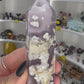 Black Flower Agate Tower