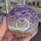 Crazy Lace Amethyst Sphere on Stand