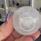 White Calcite Sphere with Stand