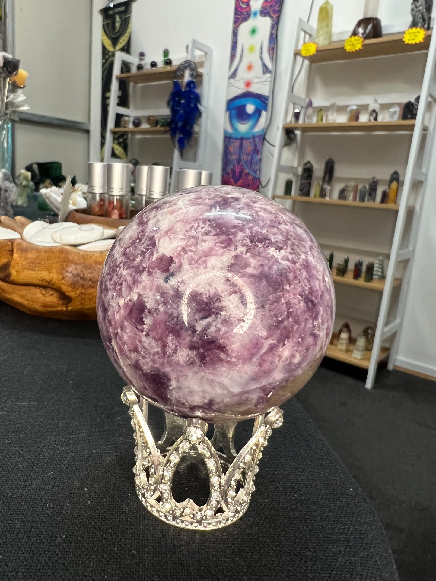 Unicorn Stone Sphere with Stand