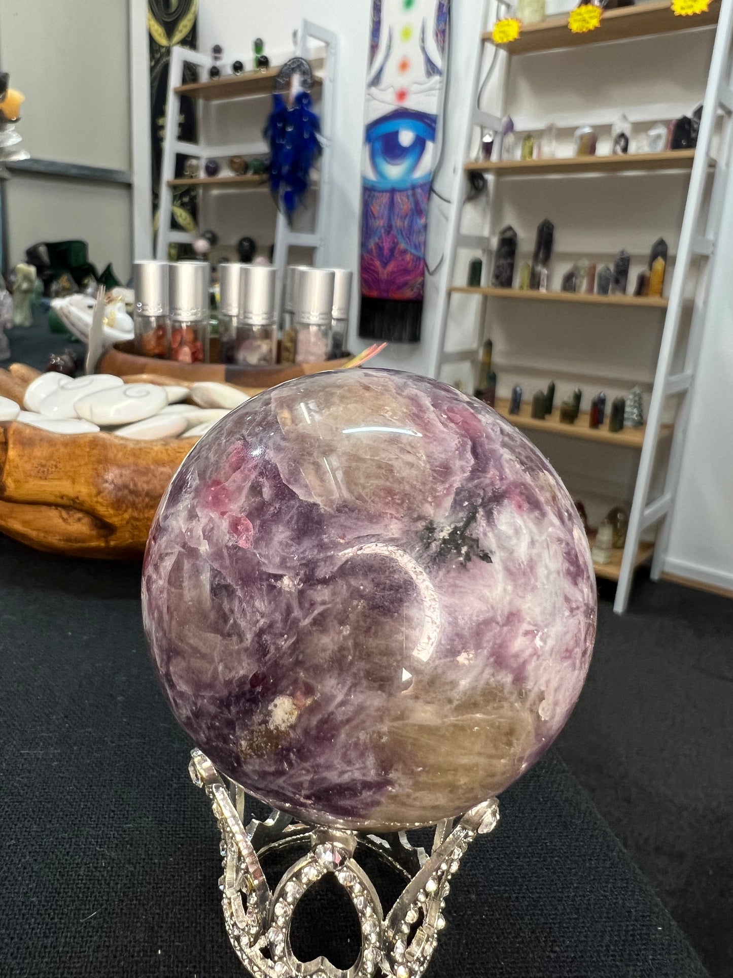 Unicorn Stone Sphere with Stand